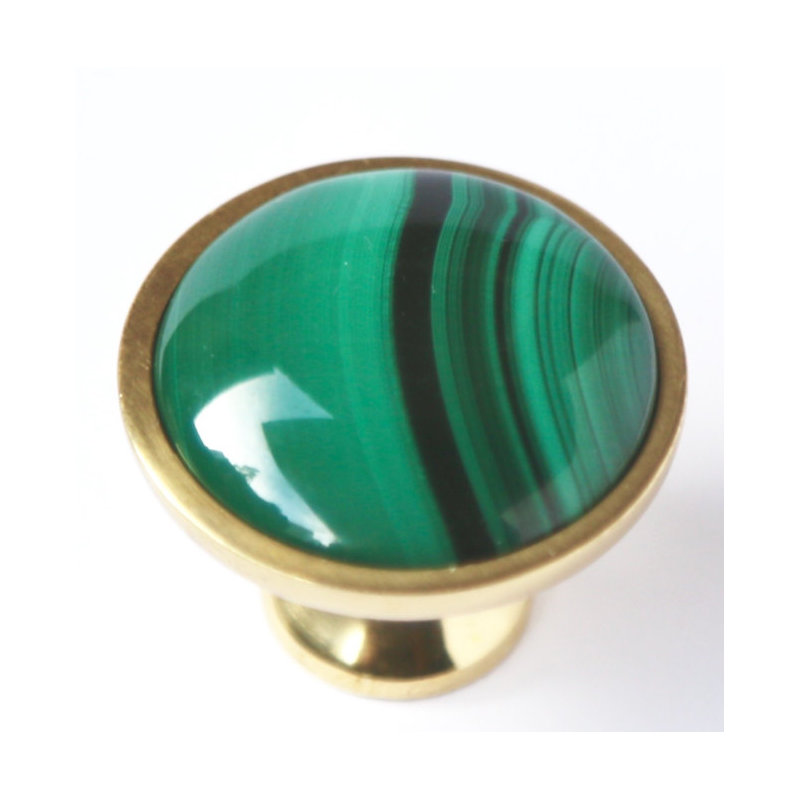 Mushroom Knob, Chrome/Green