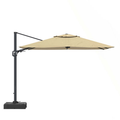 11FT Square Cantilever Patio Umbrella in Beige(without Umbrella Base)