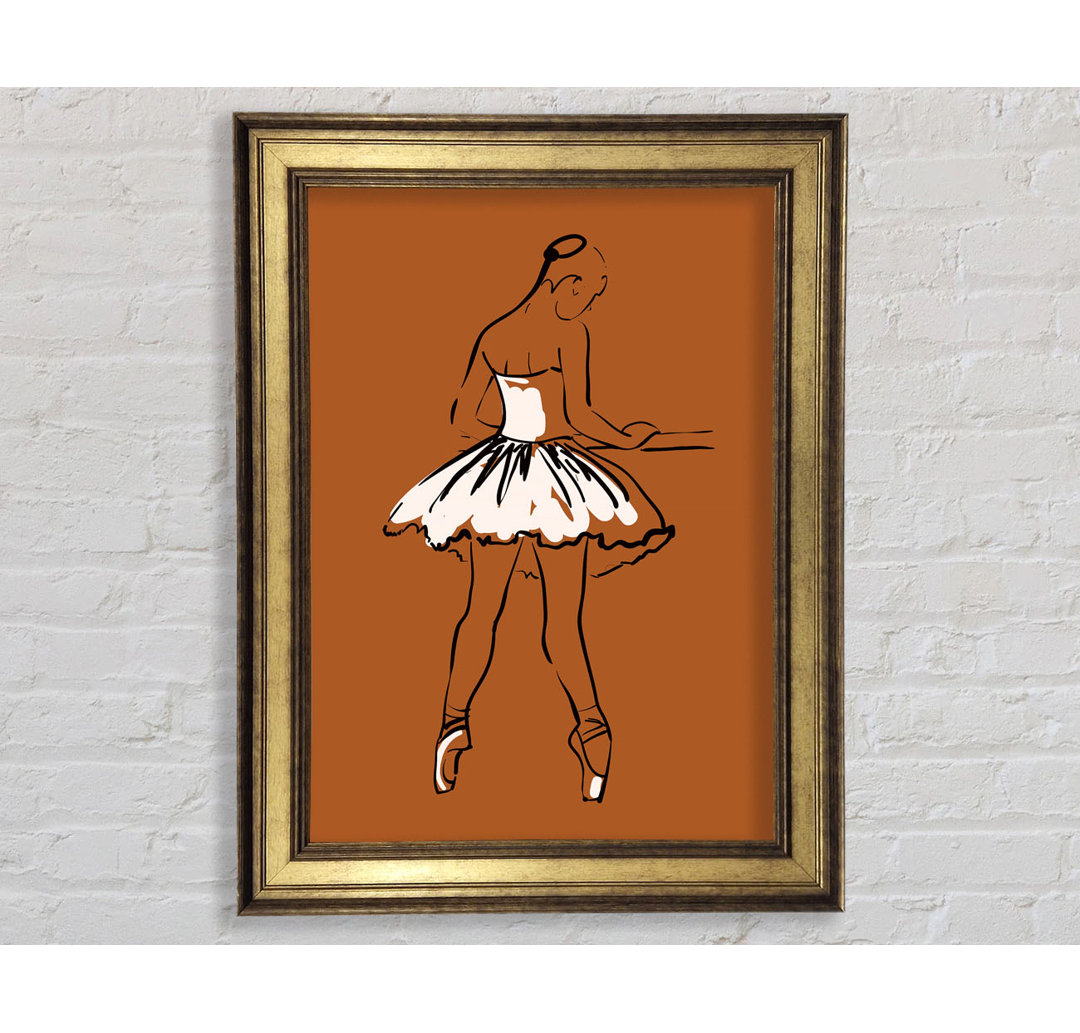 Brown Ballerina 2 - Bilderrahmen Kunstdrucke