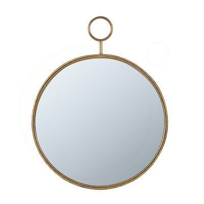 Iron Frame Vertical Round Mirror
