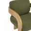 Ensemble de 2 chaises de salle à manger avec dossier coussiné, tissu bouclé vert, structure en bois massif de couleur naturelle-1034757507-1034757506