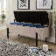 Avdain 110cm Wide Velvet Rectangle No Pattern Standard Ottoman with Storage-1058909640