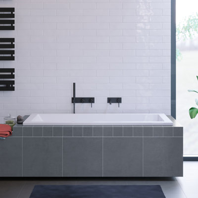 Baignoire encastrée à drain réversible 48 "x 32" Voltaire