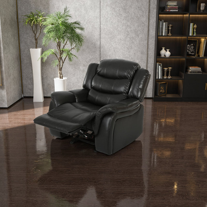 Fauteuil inclinable classique surdimensionné Classic, Noir