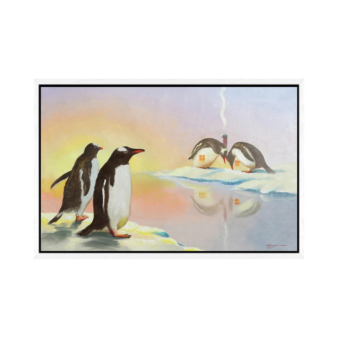 Penguin Hut von D. "Rusty" Rust - Galerie-umwickelte Leinwand Giclée