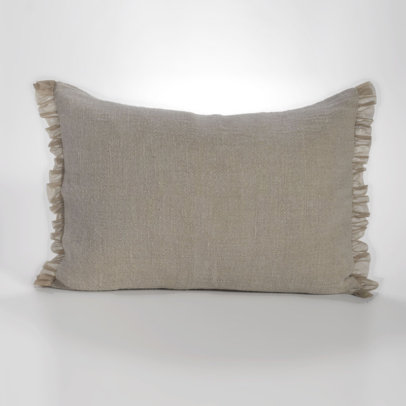 Taie décorative Whisper, Lin / taupe