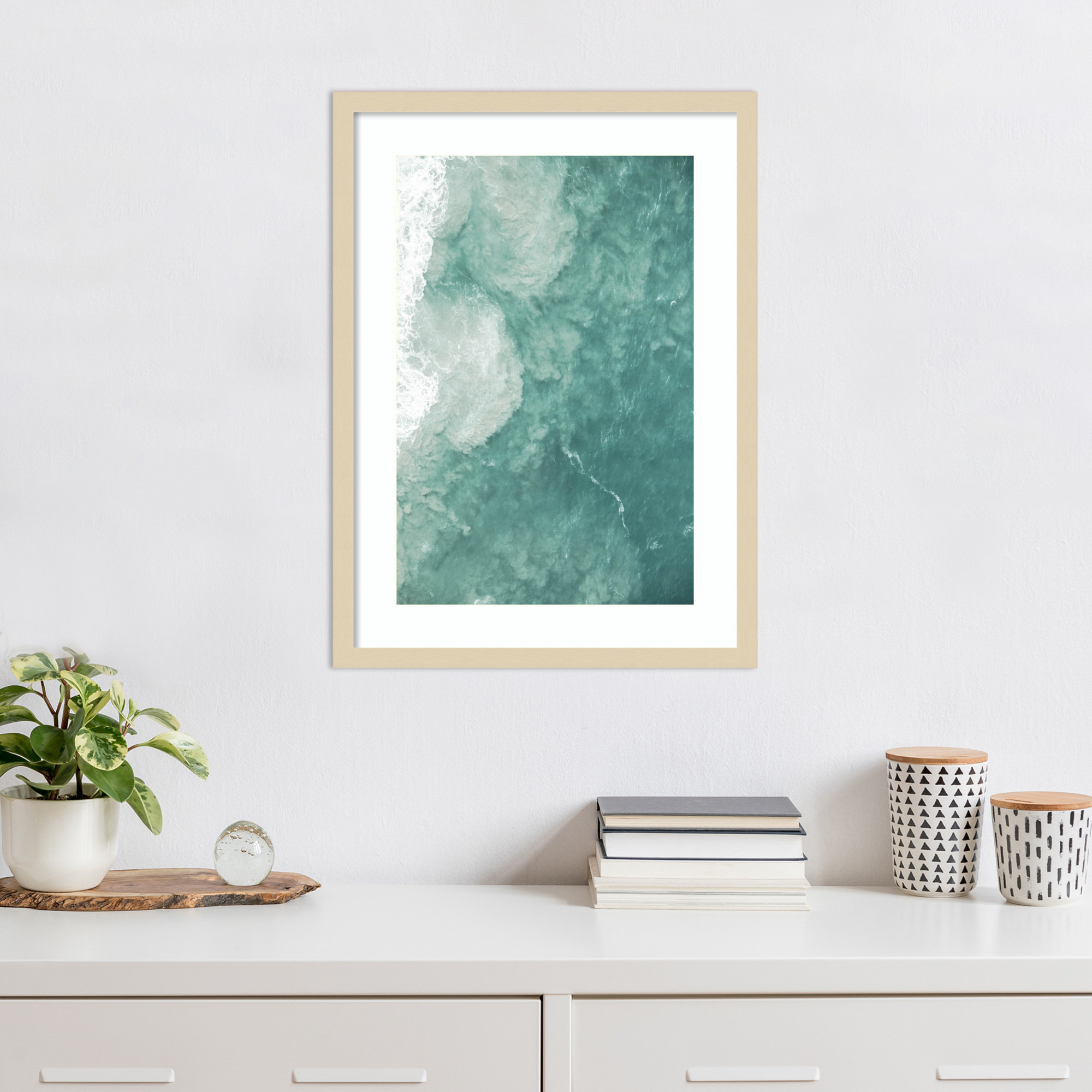 Oceano by Shot by Clint Wood Framed Wall Art Print, 33" H x 24" W, Brown