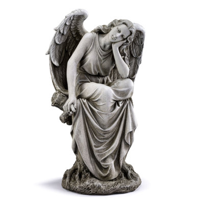 Seated Angel Garden Statue
