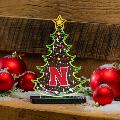 University of Nebraska College Holiday Tree Desklite LED Decor