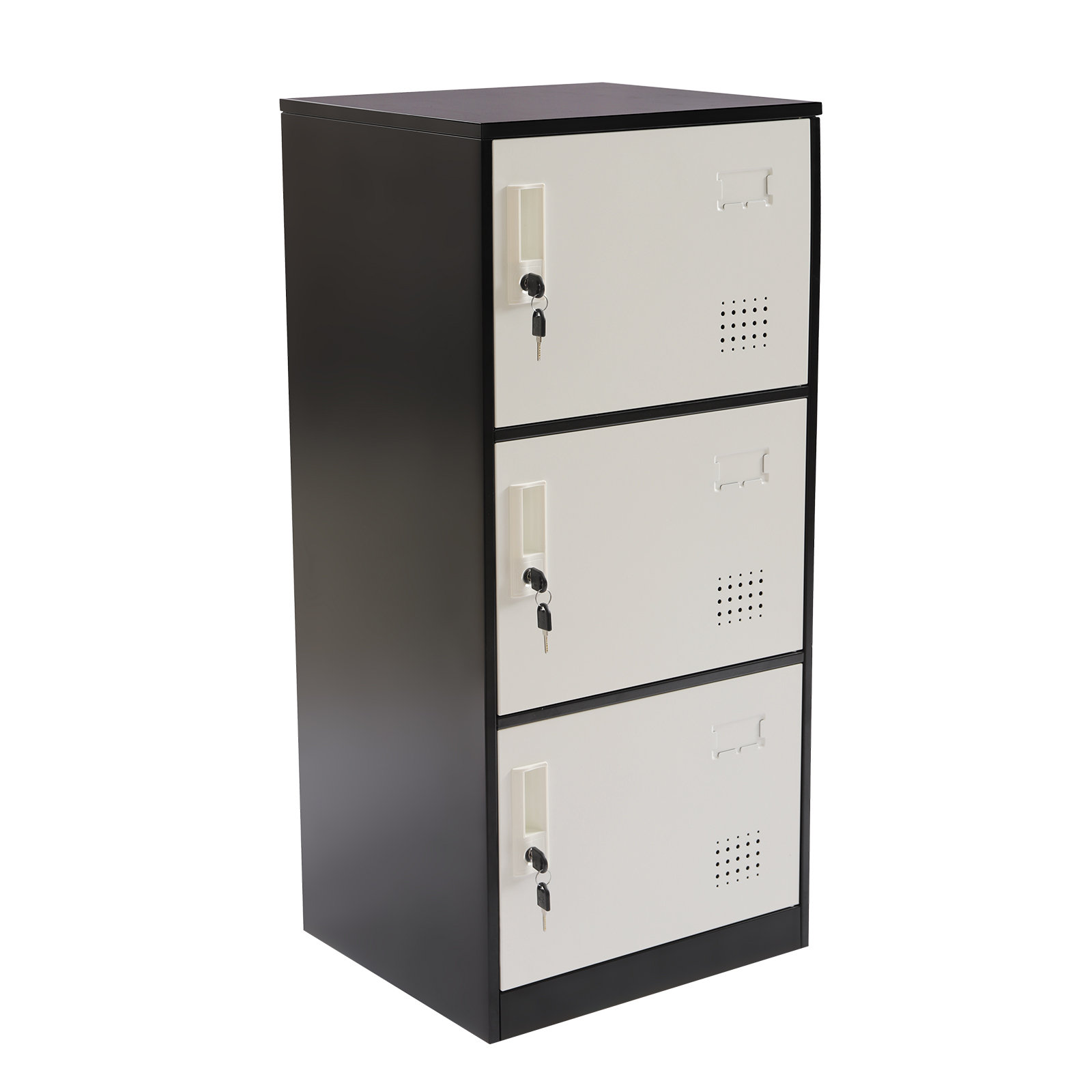 Lancaster 1 - Shelf Storage Cabinet Rebrilliant Finish: Black