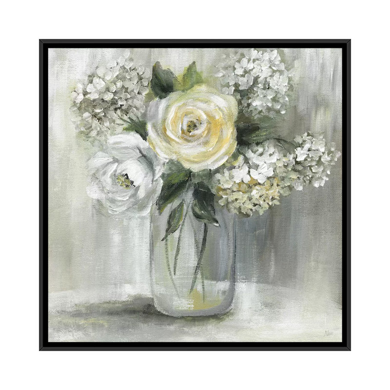 «Summer Nuance II» par Nan - reproduction d'art sur toile tendue, H 12 po x l 12 po x P 1,5 po, Cadre noir