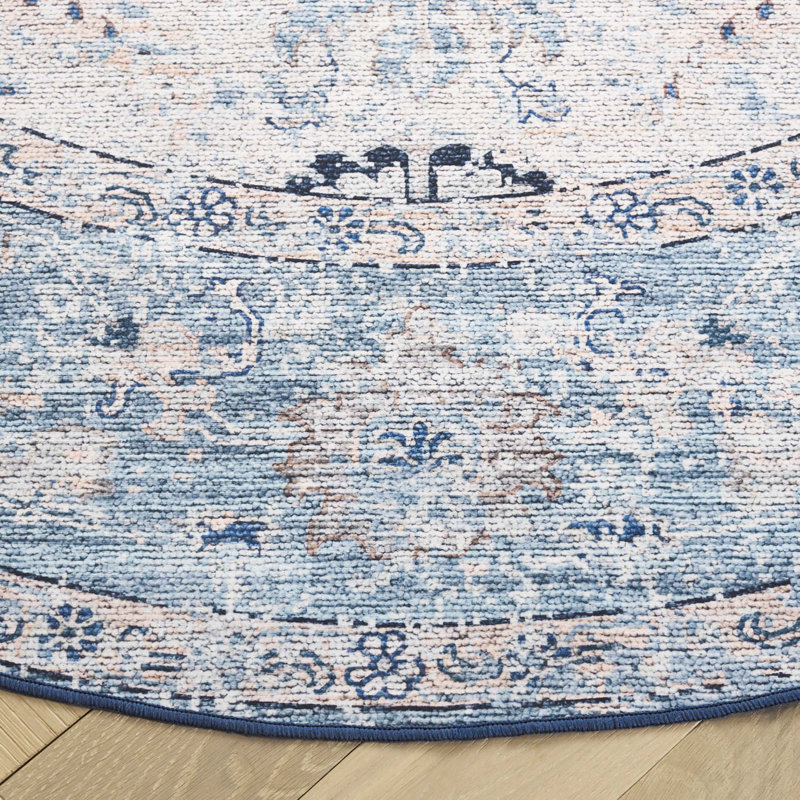 Rossibell Performance Machine Washable Oriental Rug, Round 6'