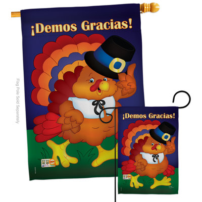 Demos Gracias! Ensemble de drapeaux en polyester 40 x 28 po Impressions
