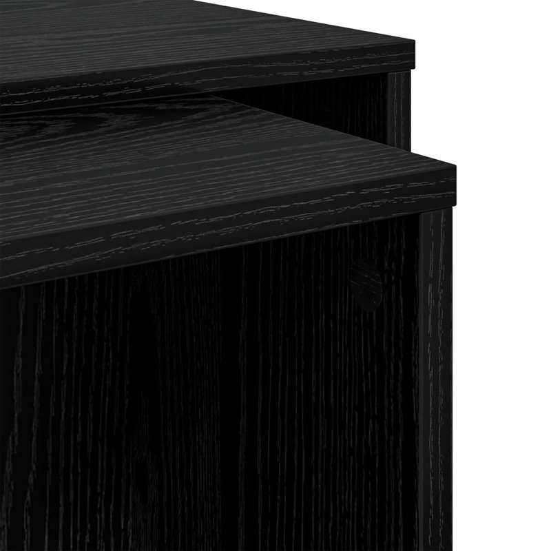 Coffee Table with Storage, Black Oak