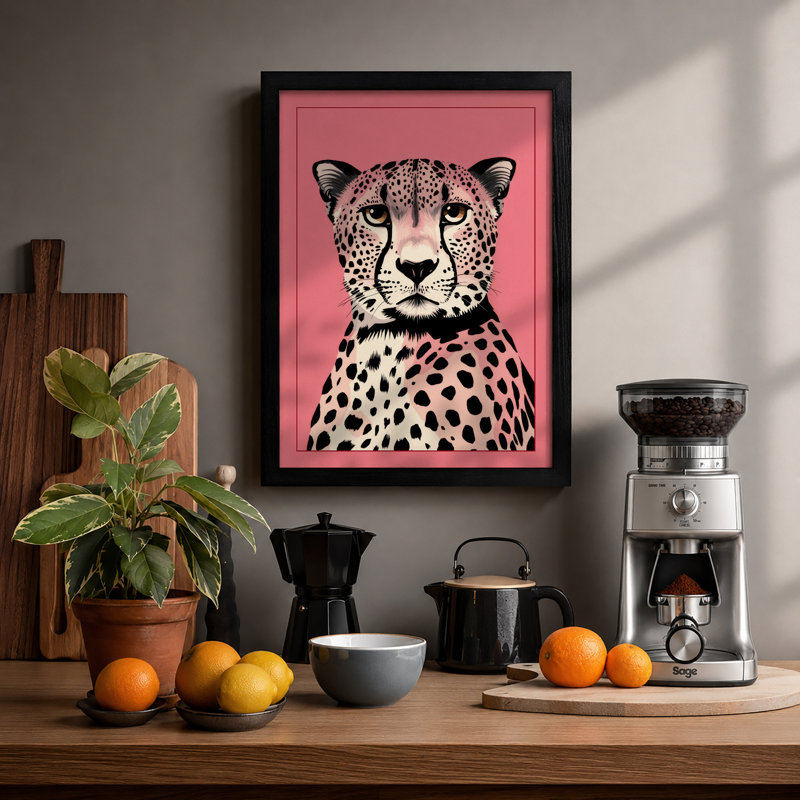 Cheetah Pop Art Modern - Print, Black, A3 - 42.0 x 29.7 cm