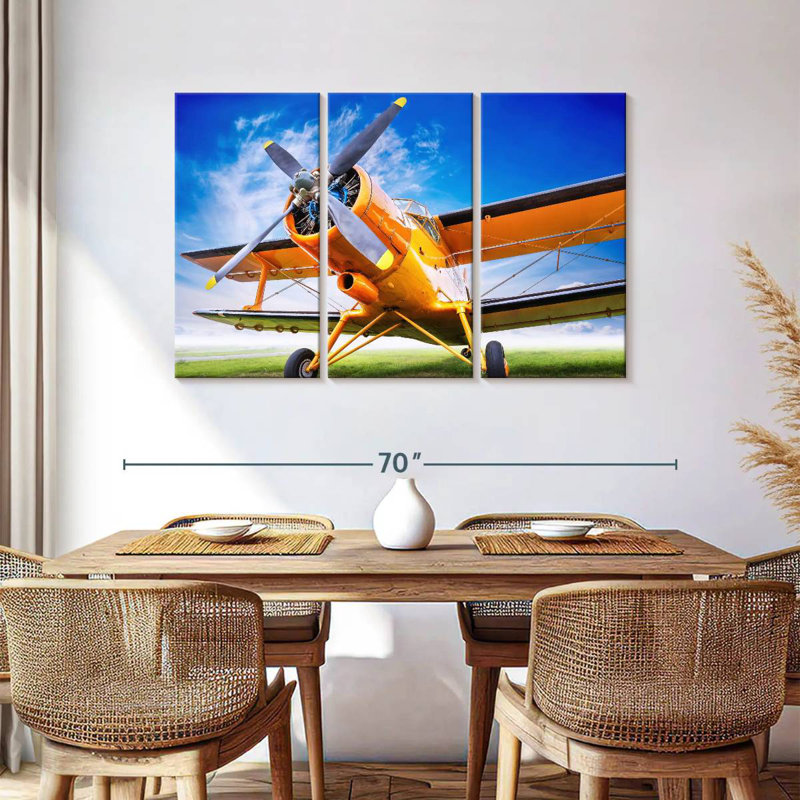 Mehar Orange Airplane, 36" H x 57" W
