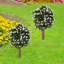 Ensemble de 2 arbres artificiels avec fleurs blanches Ginkgo Biloba