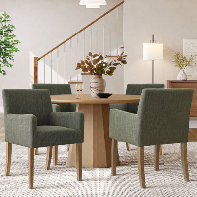 Beste Upholstered Solid Wood Dining Armchair
