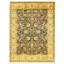 Hand Knotted Wool Oriental Area Rug in Blue And Cream