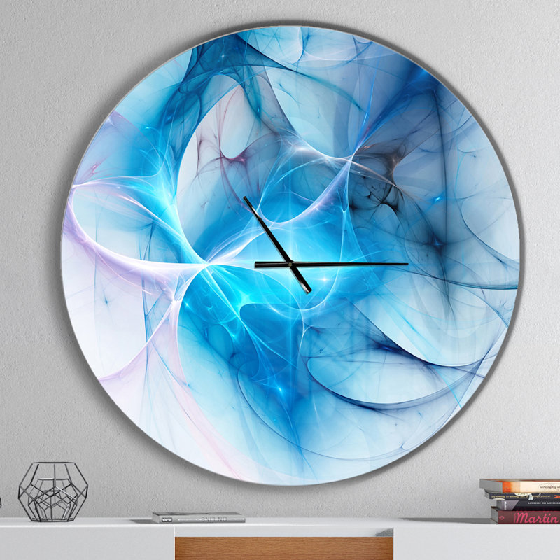 Horloge murale moderne Blue Nebula Star, Surdimensionné