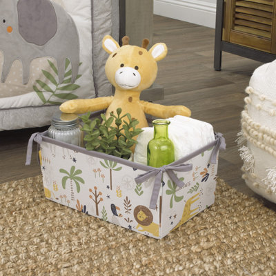 NoJo Jungle Trails Melissa Elephant, Lion and Giraffe 4 Piece Nursery Crib Bedding Set 