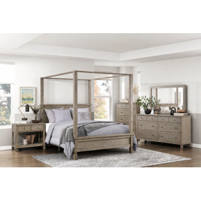 Danar 4-Piece Queen Canopy Bedroom Set
