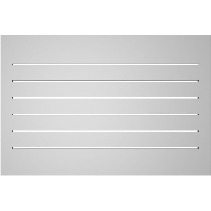 Évent à pignon fonctionnel en uréthane rectangulaire à fixation en surface, brun clair apprêté, H 24 po x l 36 po x P 1,5 po