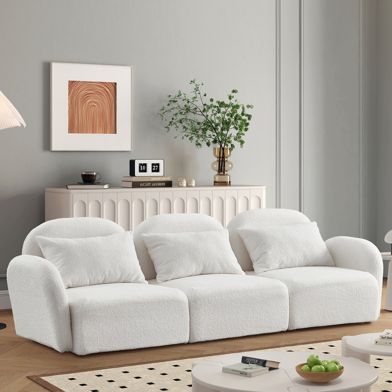 Canapé de réception 93,85 po Misue, Blanc