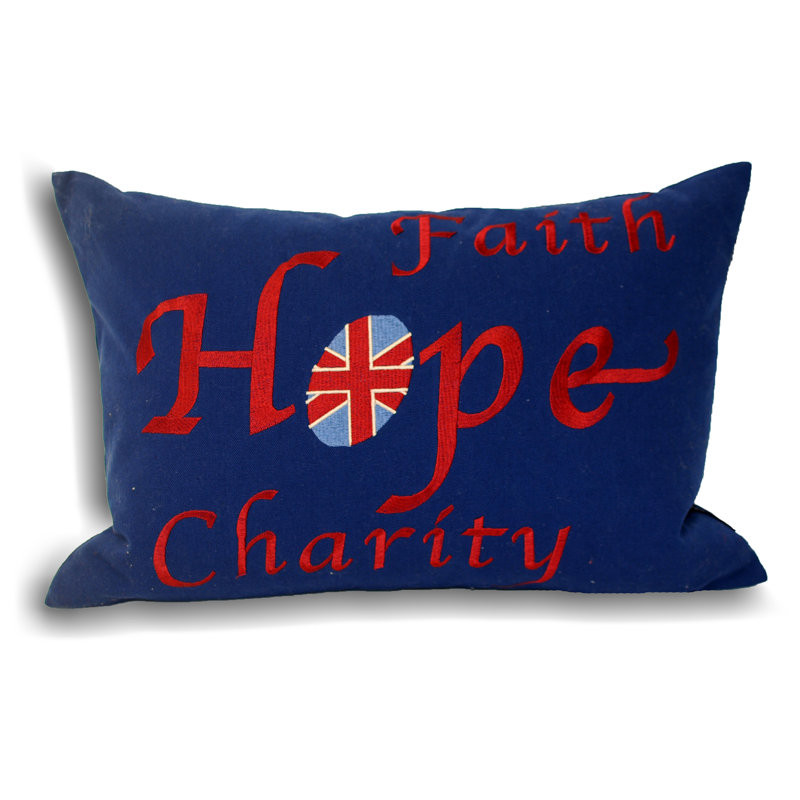 Faith Rectangular Lumbar Cushion, Navy