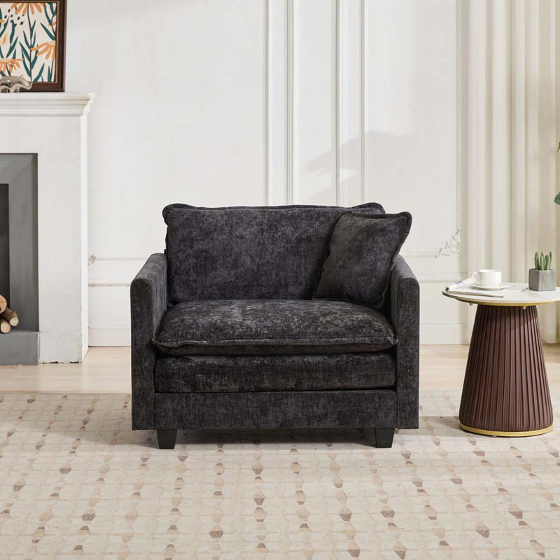 Fauteuil en chenille, Noir