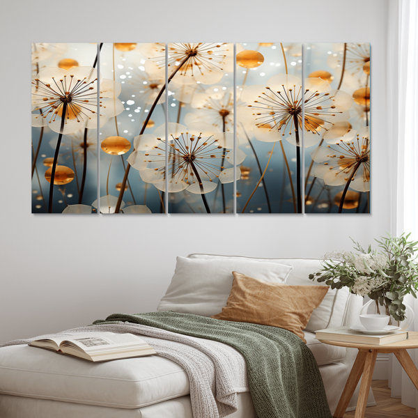 Winston Porter Dandelion Natures Sunbursts II 5 Pieces | Wayfair