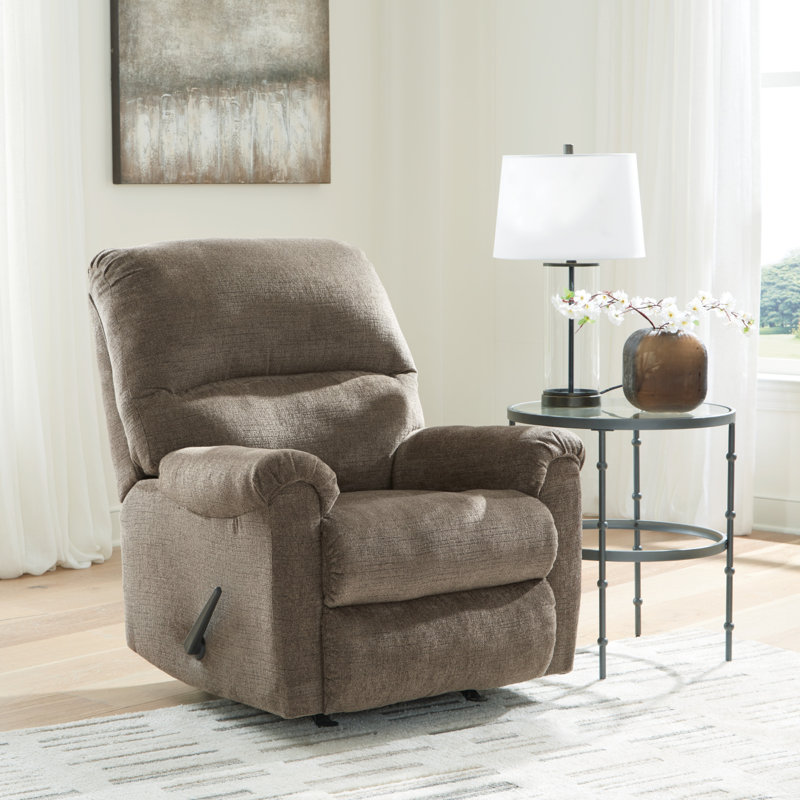 Fiarvale Upholstered Recliner, Brown Polyester