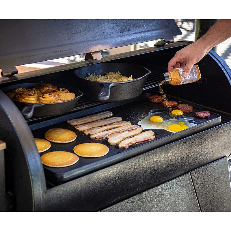 Bene Casa Large Black Cast Iron Reversible Griddle