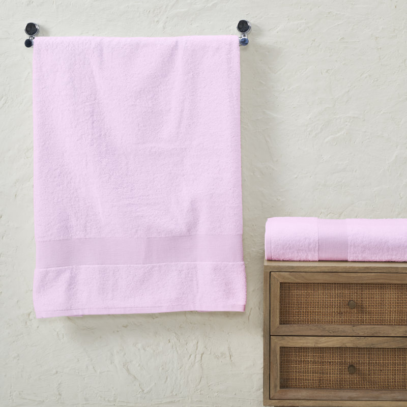 Cotton Plush Bath Sheet, Blush