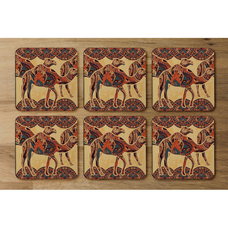 Square 6 Piece Coaster Set