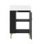 Ensemble de meuble-lavabo autoportant 21,6 po avec pieds en métal et rangement à gauche-1431490630