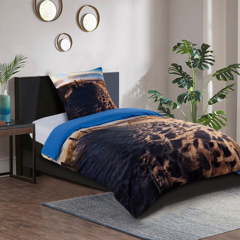 Cotton No Pattern Duvet Cover Set with Pillowcases Included