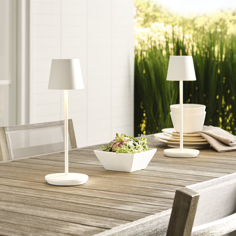 Nevis Accent Rechargeable Table Lamp, Matte White