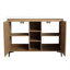 Meuble-lavabo autoportant 48 po avec double lavabo et support de rangement, portes à fermeture douce, armoire combinée (KD-Packing)