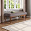 Banc de salle à manger rembourré en bois gris H 17,17 po x l 46,71 po x P 17,52 po Tomball