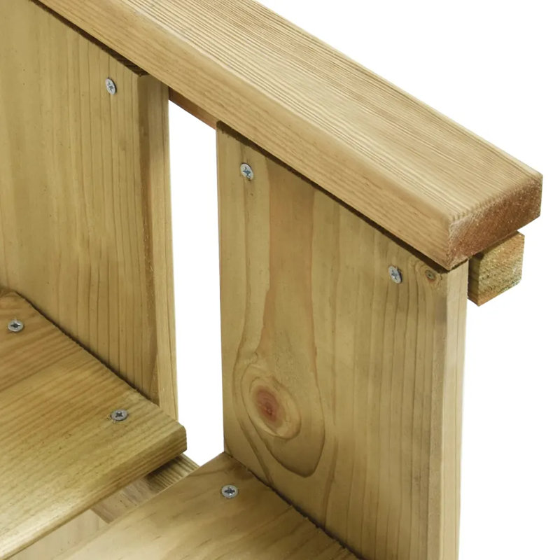 Bowmin Solid Wood Pine Outdoor Bench