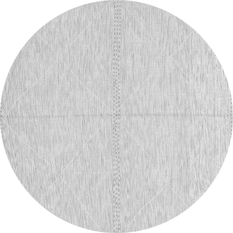 Geometric Indoor Rug, Round 4'