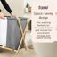 Froppi Collapsible Laundry Basket with Large Washing Hamper with 3 Compartments L70 W40 H64 cm