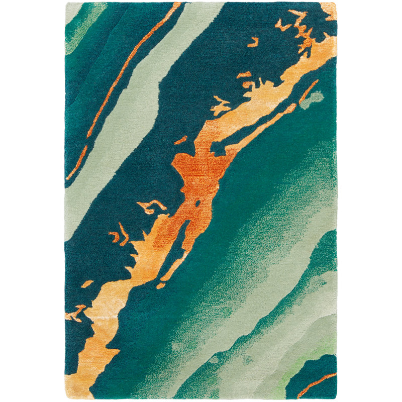 Viscose Abstract Indoor Rug, null