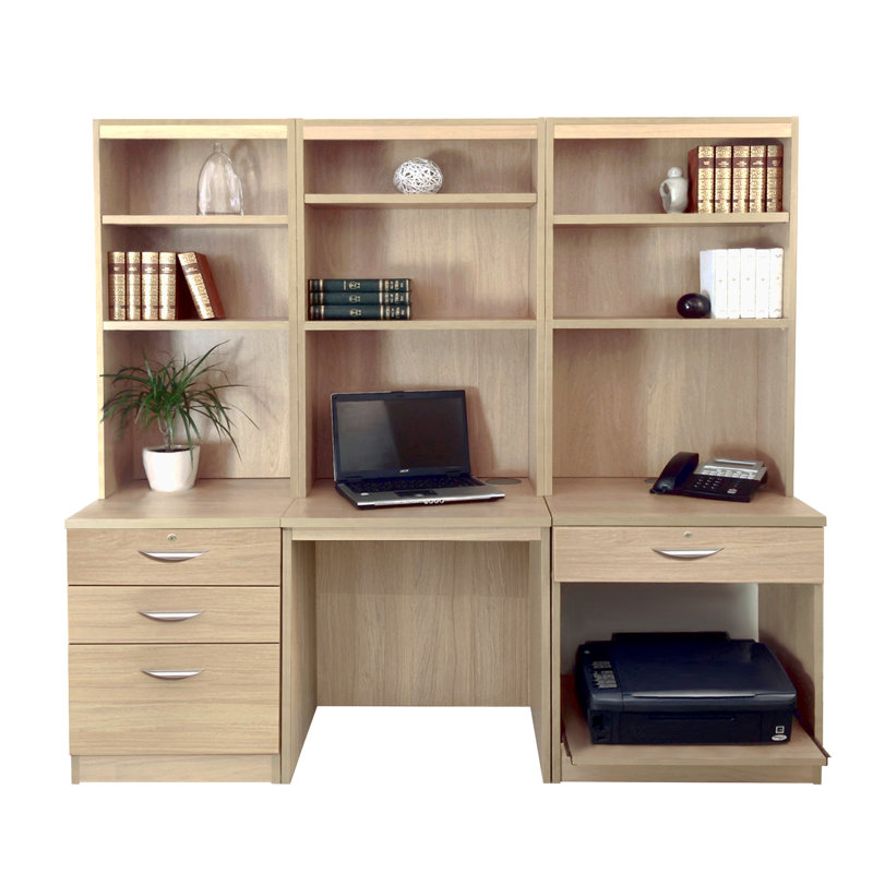 Walshaw Solid Wood Computer Desk, Sandstone