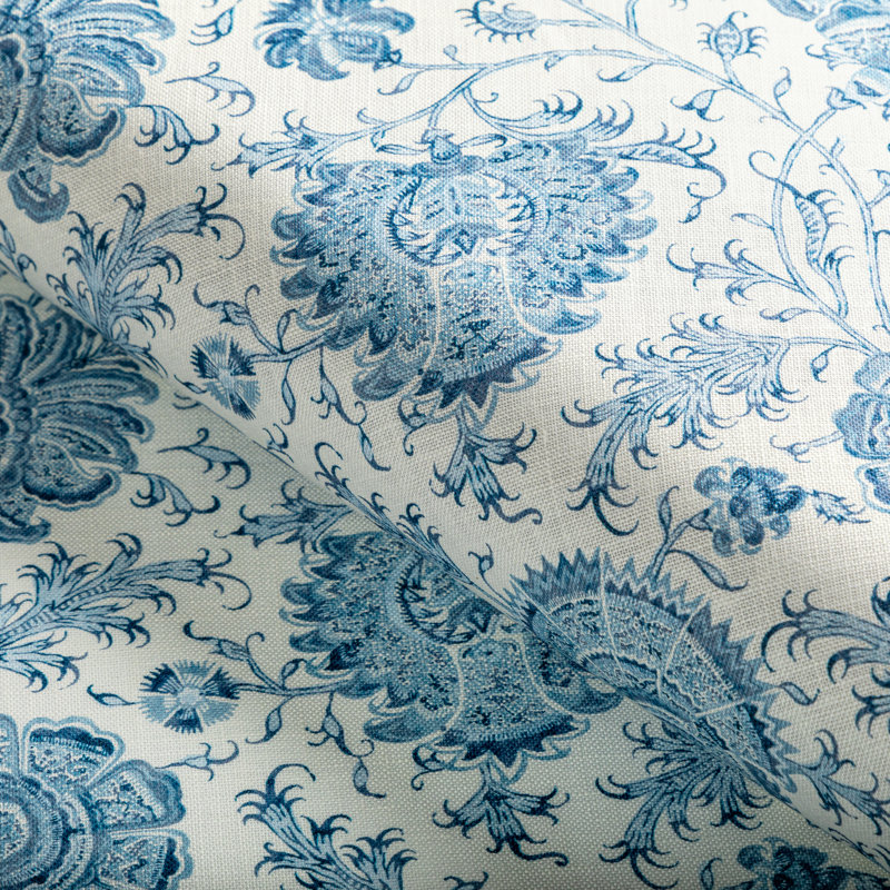 Indiennes Floral Fabric, Delft