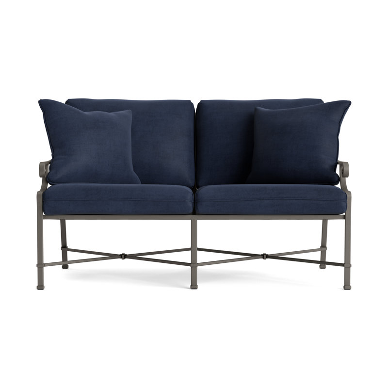 Venetian Outdoor 2 - Seat Loveseat, Mica, Fusion Neptune