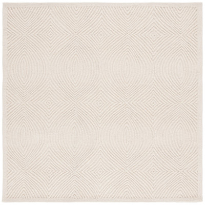 Tapis géométrique en laine / coton touffeté à la main Katosha