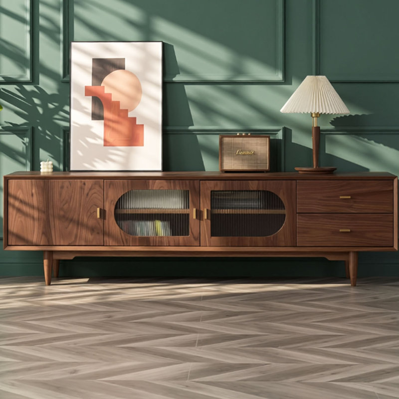 Un meuble télé en noyer noir, 22.04"H x 78.74"L x 15.74"W