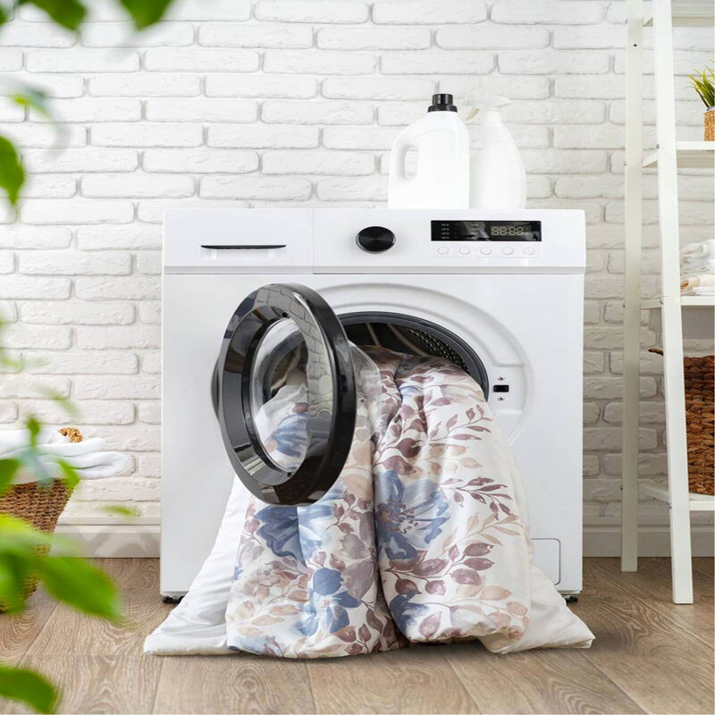 Ensemble d'édredon floral avec draps bleu, Twin Comforter + 6 Additional Pieces, Motif floral bleu